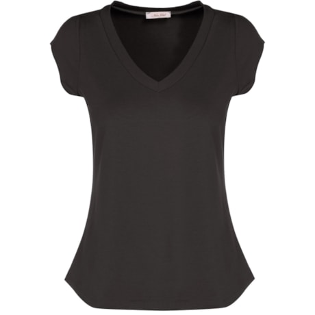 CAPITOLLIUM - BLUSA MALHA SEM MANGAS DECOTE V - PRETO CAPITOLLIUM - BLUSA MALHA SEM MANGAS DECOTE V - PRETO