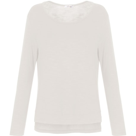 CAPITOLLIUM - BLUSA MANGA LONGA ABERTURA LATERAL - OFF WHITE