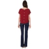 CAPITOLLIUM - BLUSA MAQUINETADA COM BOTÕES - VINHO