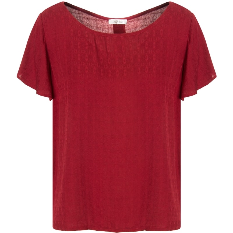 CAPITOLLIUM - BLUSA MAQUINETADA COM BOTÕES - VINHO