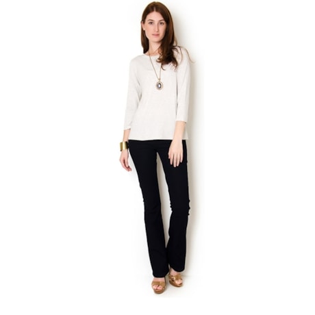 CAPITOLLIUM - BLUSA MESCLA WISH M3/4 - PRETO CAPITOLLIUM - BLUSA MESCLA WISH M3/4 - PRETO