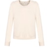 CAPITOLLIUM - BLUSA MOLETOM GUIPURE COSTAS M/L - CRU