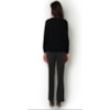 CAPITOLLIUM - BLUSA MOLETOM JAQUARD BORDADO GOLA - PRETO
