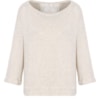 CAPITOLLIUM - BLUSA MOLETON MESCLA COM RENDA COSTAS - OFF WHITE