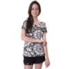 CAPITOLLIUM - BLUSA P&B FRENTE ESTAMPADA - MARGARIDA