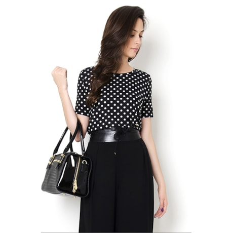 CAPITOLLIUM - BLUSA POÁ AMPLA - P&B