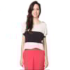 CAPITOLLIUM - BLUSA QUADRADA MANGA RAGLAN BICOLOR - P&B