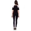 CAPITOLLIUM - BLUSA RAGLAN BICOLOR SUNRISE MANGA CURTA - PRETO