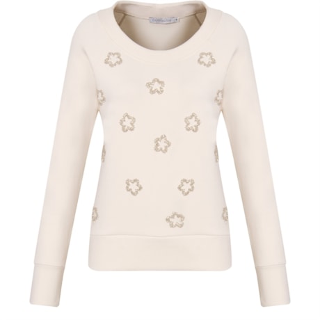 CAPITOLLIUM - BLUSA RAGLAN M/L BORDADO MANUAL - OFF WHITE CAPITOLLIUM - BLUSA RAGLAN M/L BORDADO MANUAL - OFF WHITE