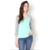 CAPITOLLIUM -  BLUSA RAGLAN MANGA 3/4 BICOLOR - LARANJA