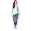 CAPITOLLIUM -  BLUSA RAGLAN MANGA 3/4 BICOLOR - LARANJA