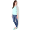 CAPITOLLIUM -  BLUSA RAGLAN MANGA 3/4 BICOLOR - LARANJA