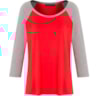 CAPITOLLIUM -  BLUSA RAGLAN MANGA 3/4 BICOLOR - LARANJA