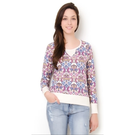 CAPITOLLIUM - BLUSA RAGLAN THAIS M/L MOLETINHO FLEECE - ESTAMPADO CAPITOLLIUM - BLUSA RAGLAN THAIS M/L MOLETINHO FLEECE - ESTAMPADO