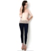 CAPITOLLIUM - BLUSA RENDA C/ MALHA M/L - OFF WHITE