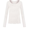CAPITOLLIUM - BLUSA RENDA C/ MALHA M/L - OFF WHITE