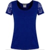 CAPITOLLIUM - BLUSA RENDA M/C - AZUL