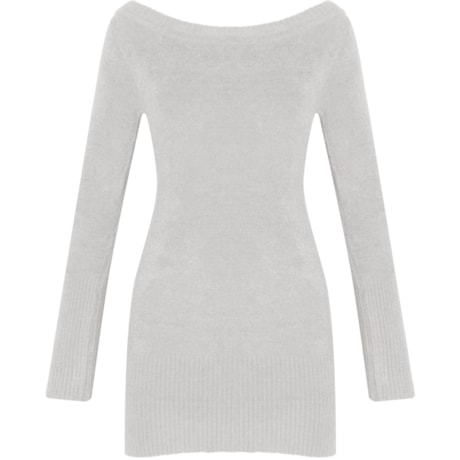 CAPITOLLIUM - BLUSA SOFT BÁSICA DECOTE CANOA - BRANCO