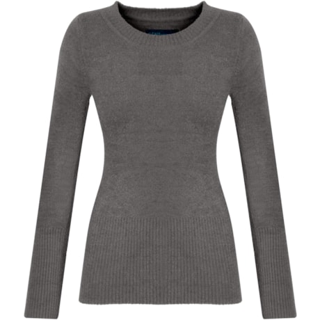 CAPITOLLIUM - BLUSA SOFT BÁSICA DECOTE REDONDO - CINZA CAPITOLLIUM - BLUSA SOFT BÁSICA DECOTE REDONDO - CINZA