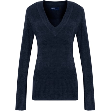 CAPITOLLIUM - BLUSA SOFT BÁSICA DECOTE V - AZUL ROYAL CAPITOLLIUM - BLUSA SOFT BÁSICA DECOTE V - AZUL ROYAL