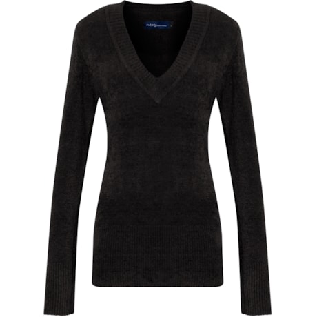 CAPITOLLIUM - BLUSA SOFT BÁSICA DECOTE V - PRETO CAPITOLLIUM - BLUSA SOFT BÁSICA DECOTE V - PRETO