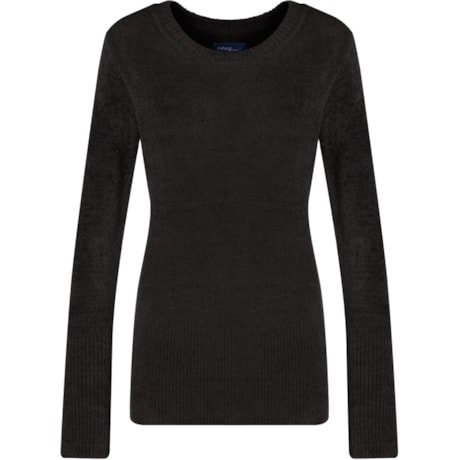 CAPITOLLIUM - BLUSA SOFT BÁSICA MANGA LONGA - PRETO