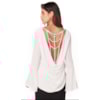 CAPITOLLIUM - BLUSA TIRAS COM PÉROLAS COSTAS - BRANCO