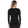 CAPITOLLIUM - BLUSA TRICÔ APLICAÇÃO RENDA - PRETO