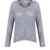 CAPITOLLIUM - BLUSA TRICOT C/ GUIPURE M/L - AZUL