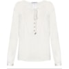 CAPITOLLIUM - BLUSA VISCO DET. RENDA VAZADA DEC. OMBO 4 BOT - OFF WHITE