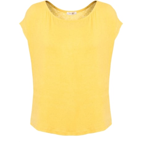 CAPITOLLIUM - BLUSA VISCOLINHO COM ENTREMEIO COSTAS - AMARELO