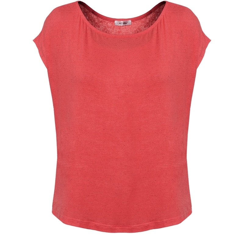 CAPITOLLIUM - BLUSA VISCOLINHO COM ENTREMEIO COSTAS - CORAL