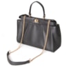 CAPITOLLIUM - BOLSA ALÇA MÃO FECHO METAL 2 LADOS - PRETO