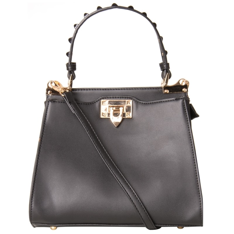 CAPITOLLIUM - BOLSA BOX ALÇA MÃO COM REBITES - PRETO