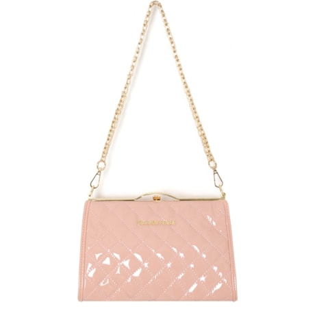 CAPITOLLIUM - BOLSA MALETA VERNIZ MATELASSÊ - NUDE