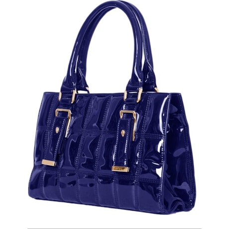CAPITOLLIUM - BOLSA VERNIZ MATELASSÊ RETANGULAR - ROYAL
