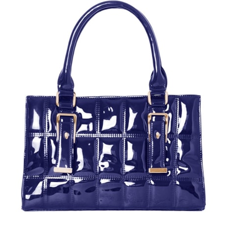 CAPITOLLIUM - BOLSA VERNIZ MATELASSÊ RETANGULAR - ROYAL