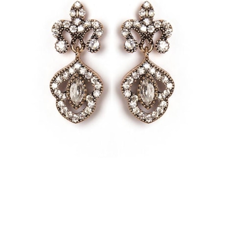 CAPITOLLIUM - BRINCO ARABESCO STRASS PEQUENO - CRISTAL