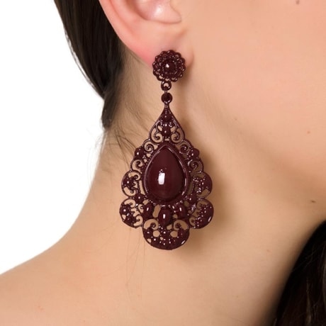 CAPITOLLIUM - BRINCO COLORS CAMAFEUS GOLA METAL - MARSALA