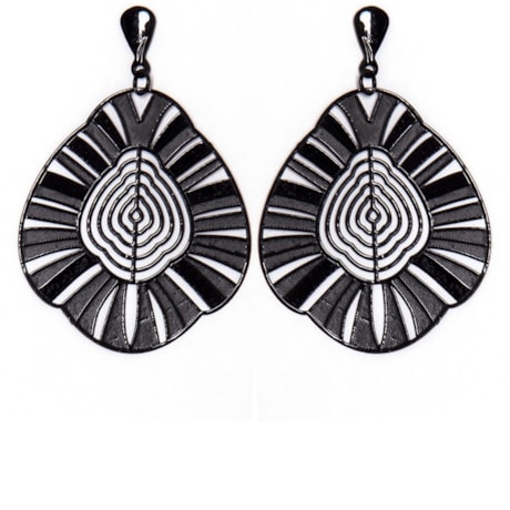 CAPITOLLIUM - BRINCO COLORS FOLHA METAL - PRETO