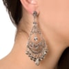 CAPITOLLIUM - BRINCO GIPSY METAL C/ PINGENTE MOEDAS - PRATA VELHA