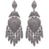 CAPITOLLIUM - BRINCO GOTA PLACAS TRABALHADO PINGENTES FOLHA - CHUMBO