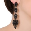 CAPITOLLIUM - BRINCO METAL COLOR 4/PINGENTES - PRETO