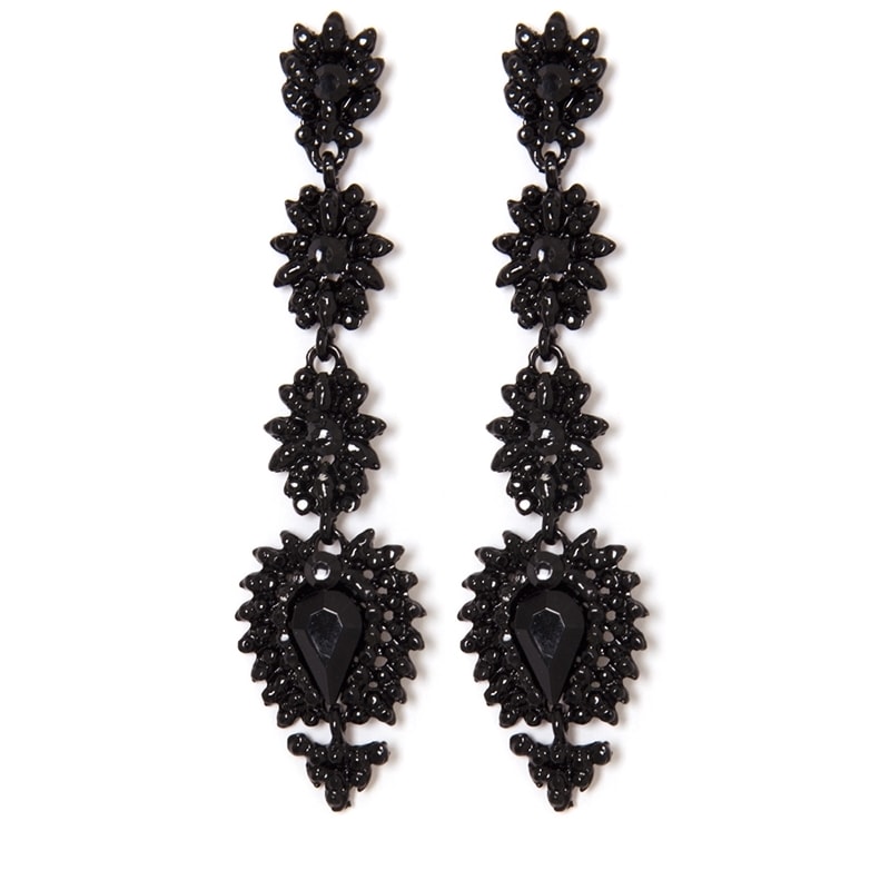 CAPITOLLIUM - BRINCO METAL COLOR 4/PINGENTES - PRETO