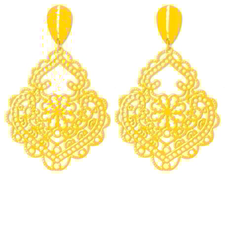 CAPITOLLIUM - BRINCO METAL COLOR ARABESCO - AMARELO