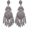 CAPITOLLIUM - BRINCO METAL MEDALHA IRREGULAR PINGENTE FOLHA - CHUMBO