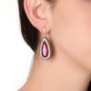 CAPITOLLIUM - BRINCO STRASS GOTA COMPRIDA - VINHO