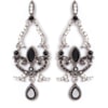 CAPITOLLIUM - BRINCOS ARABESCO RESINA C/ STRASS - PRETO