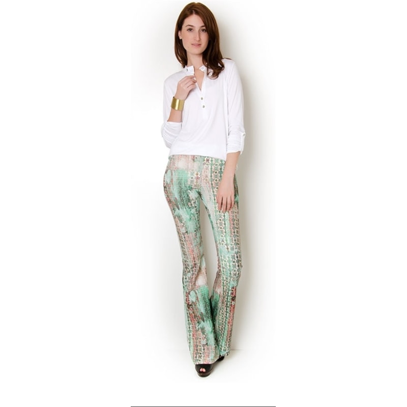 CAPITOLLIUM - CALÇA CARMEL ESTAMPADA - VERDE