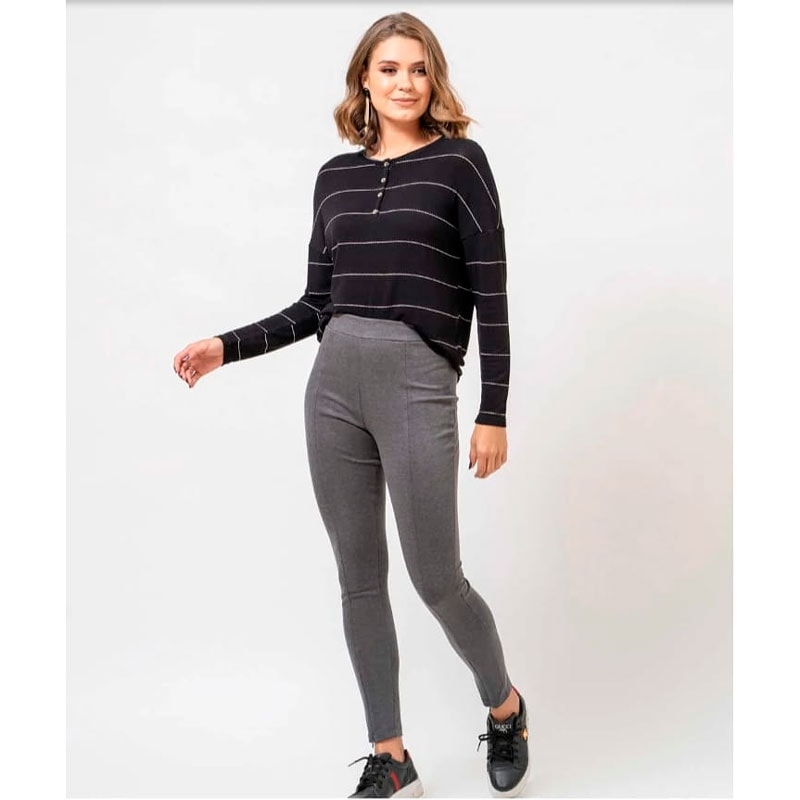 Calça legging cirre e ziper feminina calça leg - R$ 84.99, cor Preto (de  cintura alta, montaria, de poliamida, com ziper, cós alto) #129321, compre  agora | Shafa
